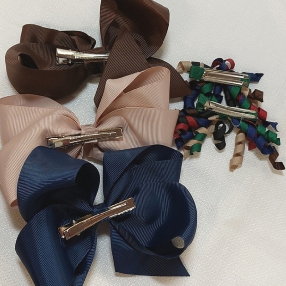 Hair Bows Grosgrain Ribbon Set of 5 - Picture 8 of 8